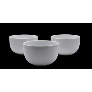 The Cellar Made Expressly For Macys 32 oz Set-3 White Soup/Cereal Bowls 6"